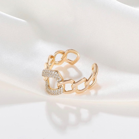 Adjustable Knuckle Rings for Women 18K Gold Plated Open Rings - Picture 3 of 6